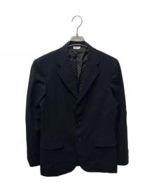 COMME des GARCONS HOMME DEUX（コムデギャルソン オム ドゥ）の古着「チェッカーウール3Bテーラードジャケット」｜ブラック