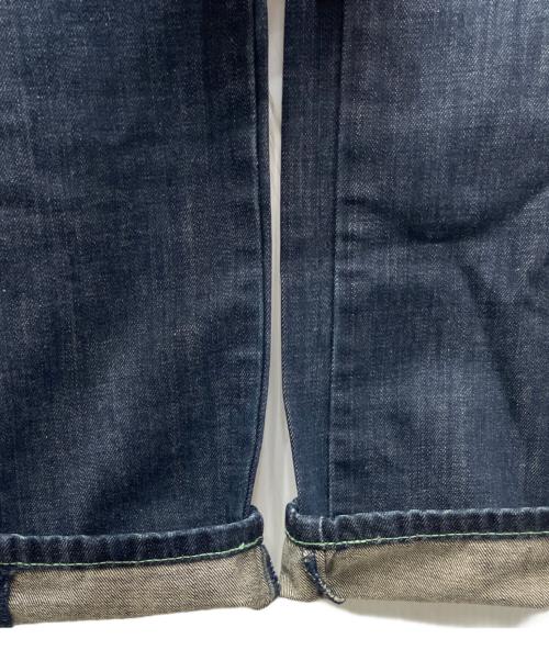 EVISU PARIS（エヴィス パリス）EVISU PARIS (エヴィス パリス) レザーパッチカモメ刺繍デニムパンツ インディゴ サイズ:W26の古着・服飾アイテム