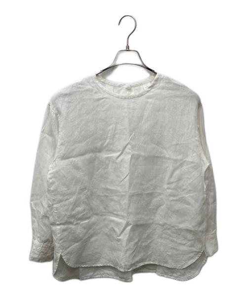 KAGURE（カグレ）kagure (カグレ) リネンクルーネックプルオーバー ホワイト サイズ:FREEの古着・服飾アイテム