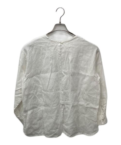 KAGURE（カグレ）kagure (カグレ) リネンクルーネックプルオーバー ホワイト サイズ:FREEの古着・服飾アイテム