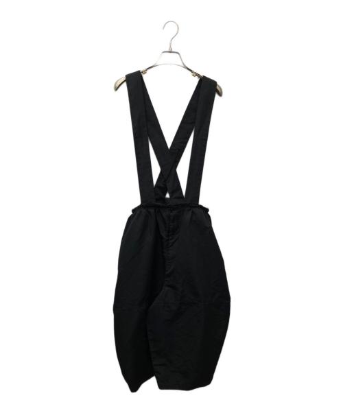 BLACK COMME des GARCONS（ブラックコムデギャルソン）BLACK COMME des GARCONS (ブラックコムデギャルソン) クロスストラップサロペット ブラック サイズ:XSの古着・服飾アイテム