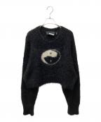 ROTATEロテート）の古着「Yin Yang Soft Knit Sweater　「イン・ヤン・ソフト・ニット・セーター」」｜ブラック