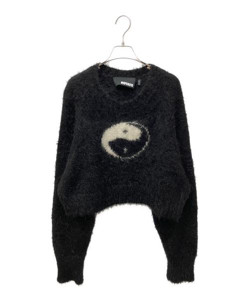ROTATE（ロテート）ROTATE (ロテート) Yin Yang Soft Knit Sweater　「イン・ヤン・ソフト・ニット・セーター」 ブラック サイズ:４４の古着・服飾アイテム