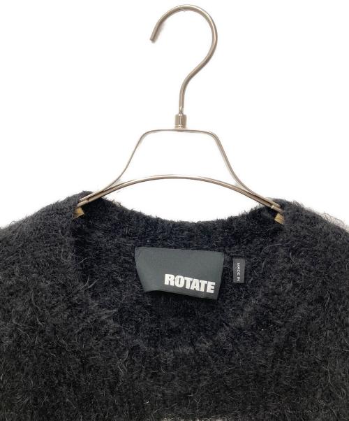 ROTATE（ロテート）ROTATE (ロテート) Yin Yang Soft Knit Sweater　「イン・ヤン・ソフト・ニット・セーター」 ブラック サイズ:４４の古着・服飾アイテム