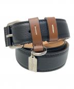 Maison Margielaメゾンマルジェラ）の古着「Contrast Leather Belt / コントラストレザーベルト」｜ブラック