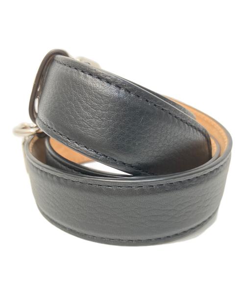 Maison Margiela（メゾンマルジェラ）Maison Margiela (メゾンマルジェラ) Contrast Leather Belt / コントラストレザーベルト ブラック サイズ:70の古着・服飾アイテム