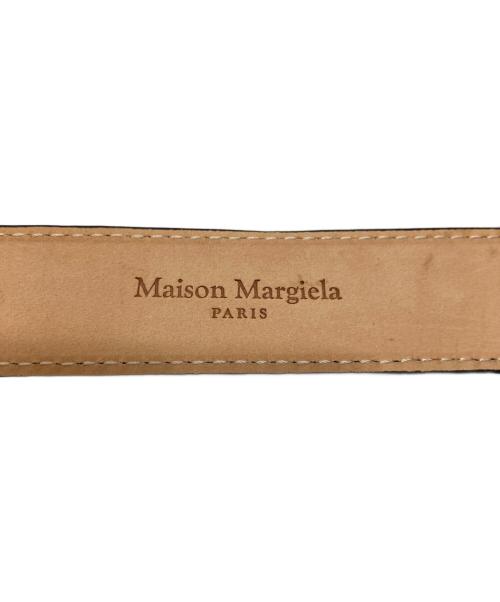 Maison Margiela（メゾンマルジェラ）Maison Margiela (メゾンマルジェラ) Contrast Leather Belt / コントラストレザーベルト ブラック サイズ:70の古着・服飾アイテム