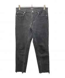 A.P.C.（アーペーセー）の古着「カットオフブラックデニムパンツ」｜ブラック