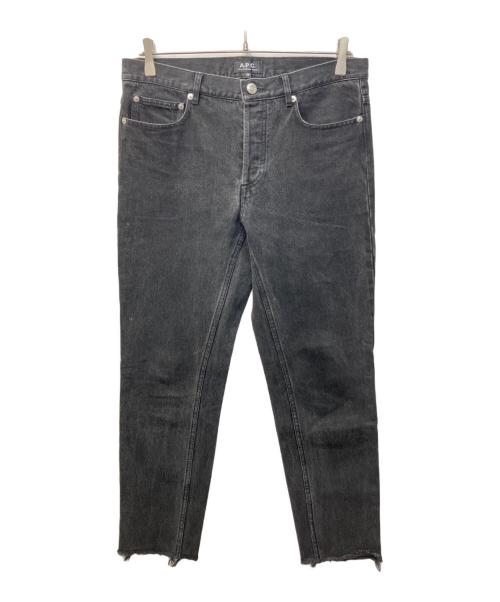 A.P.C.（アーペーセー）A.P.C. (アーペーセー) カットオフブラックデニムパンツ ブラック サイズ:W29の古着・服飾アイテム