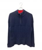 BROOKS BROTHERS Red Fleeceブルックスブラザーズレッドフリース）の古着「ハーフジップニット」｜ネイビー