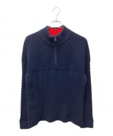 BROOKS BROTHERS Red Fleece（ブルックスブラザーズレッドフリース）の古着「ハーフジップニット」｜ネイビー