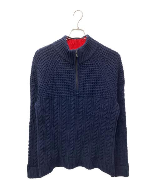 BROOKS BROTHERS Red Fleece（ブルックスブラザーズレッドフリース）Brooks Brothers Red Fleece (ブルックスブラザーズレッドフリース) ハーフジップニット ネイビー サイズ:Mの古着・服飾アイテム