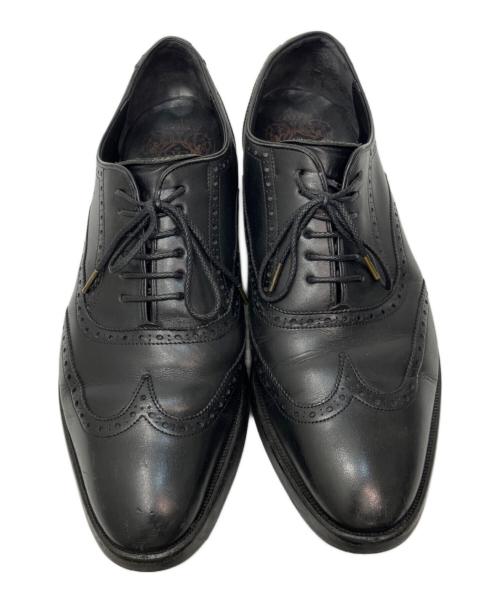 SHETLAND FOX（シェットランドフォックス）SHETLAND FOX (シェットランドフォックス) ウイングチップレザーシューズ ブラック サイズ:7.5の古着・服飾アイテム