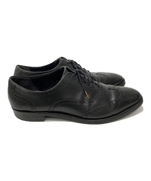 SHETLAND FOX（シェットランドフォックス）SHETLAND FOX (シェットランドフォックス) ウイングチップレザーシューズ ブラック サイズ:7.5の古着・服飾アイテム