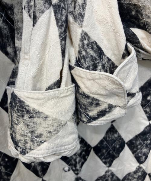 masu（エムエーエスユー）MASU (エムエーエスユー) ARGYLE SHIRTS / プリント×ステッチ アーガイルシャツ ブラック×ベージュ サイズ:48の古着・服飾アイテム
