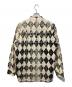MASU (エムエーエスユー) ARGYLE SHIRTS / プリント×ステッチ アーガイルシャツ ブラック×ベージュ サイズ:48：21000円