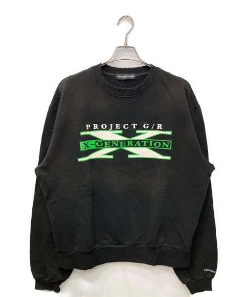 PROJECT G/R（プロジェクト ジーアール）PROJECT G/R (プロジェクト ジーアール) X-Generation Washed Sweatshirt/エックスジェネレーションウォッシュドスウェットシャツ ブラック サイズ:1の古着・服飾アイテム