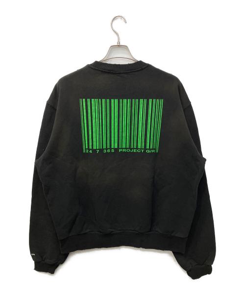 PROJECT G/R（プロジェクト ジーアール）PROJECT G/R (プロジェクト ジーアール) X-Generation Washed Sweatshirt/エックスジェネレーションウォッシュドスウェットシャツ ブラック サイズ:1の古着・服飾アイテム
