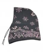 JUNNAKAYAMAジュンナカヤマ）の古着「PAISLEY KNIT HOOD BALACLAVA」｜ブラック