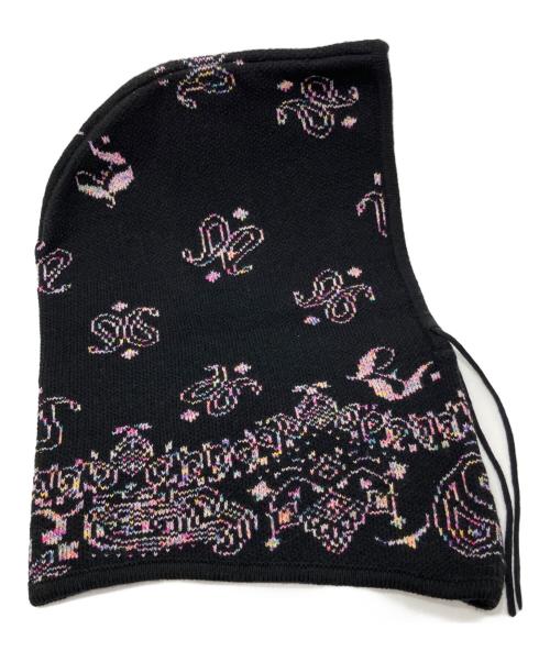 JUNNAKAYAMA（ジュンナカヤマ）JUNNAKAYAMA (ジュンナカヤマ) PAISLEY KNIT HOOD BALACLAVA ブラックの古着・服飾アイテム