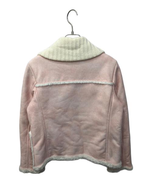 courreges（クレージュ）courreges (クレージュ) フェイクムートンハーフコート ライトピンク サイズ:9ARの古着・服飾アイテム