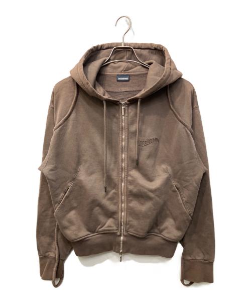 jacquemus（ジャックムス）JACQUEMUS (ジャックムス) Le Sweater Camargue Zippe/カマルグ ジップアップセーター ブラウン サイズ:XSの古着・服飾アイテム