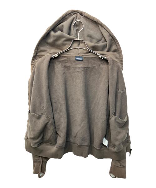 jacquemus（ジャックムス）JACQUEMUS (ジャックムス) Le Sweater Camargue Zippe/カマルグ ジップアップセーター ブラウン サイズ:XSの古着・服飾アイテム