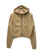 stussyステューシー）の古着「フードパッチワークジップパーカー」｜オリーブ