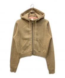 stussy（ステューシー）の古着「フードパッチワークジップパーカー」｜オリーブ