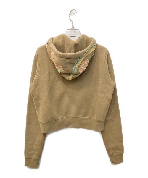 stussy（ステューシー）stussy (ステューシー) フードパッチワークジップパーカー オリーブ サイズ:Mの古着・服飾アイテム