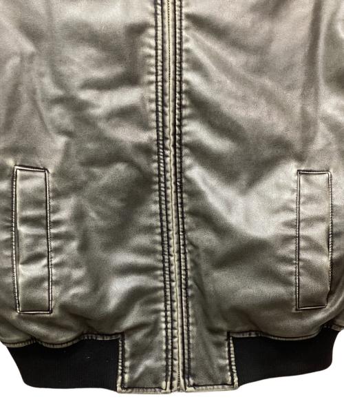 ZARA（ザラ）ZARA (ザラ) FAUX LEATHER BOMBER JACKET グレー サイズ:Mの古着・服飾アイテム