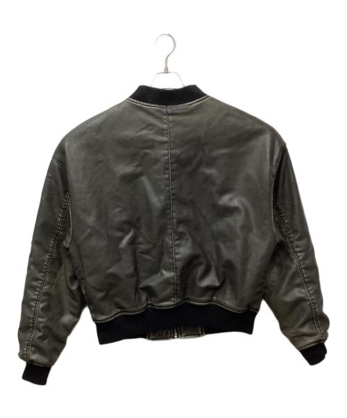 ZARA（ザラ）ZARA (ザラ) FAUX LEATHER BOMBER JACKET グレー サイズ:Mの古着・服飾アイテム