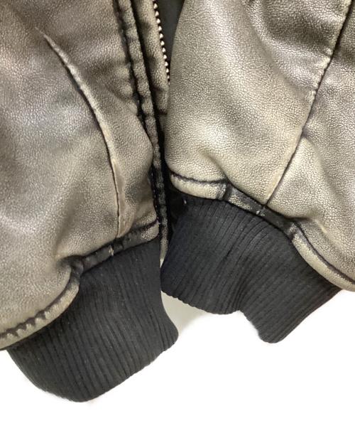 ZARA（ザラ）ZARA (ザラ) FAUX LEATHER BOMBER JACKET グレー サイズ:Mの古着・服飾アイテム