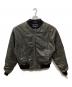 ZARA（ザラ）の古着「FAUX LEATHER BOMBER JACKET」｜グレー