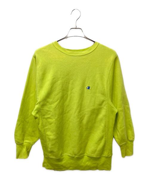 Champion REVERSE WEAVE（チャンピオン リバース ウィーブ）Champion REVERSE WEAVE (チャンピオン リバース ウィーブ) クルーネックスウェット ライムグリーン サイズ:Lの古着・服飾アイテム