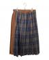 O'NEIL OF DUBLIN (オニールオブダブリン) PATCHWORK LONG KILT SKIRT　(パッチワークロングキルトスカート) ブラウン×ネイビー サイズ:14：14000円