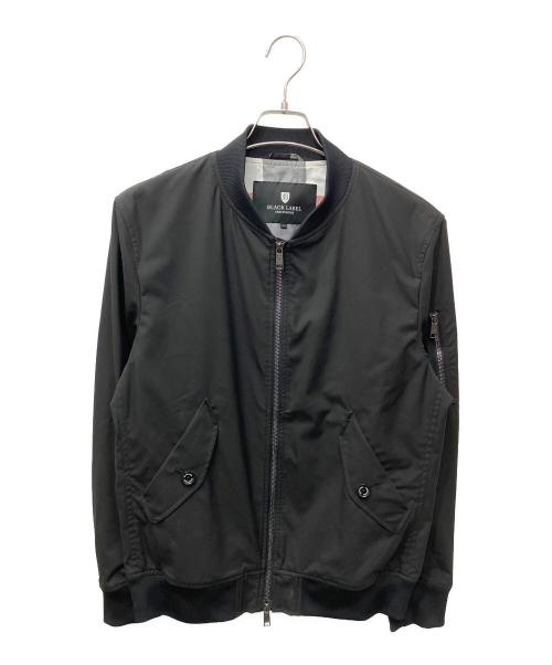 BLACK LABEL CRESTBRIDGE（ブラックレーベル クレストブリッジ）BLACK LABEL CRESTBRIDGE (ブラックレーベル クレストブリッジ) MA-1ジャケット ブラック サイズ:Lの古着・服飾アイテム