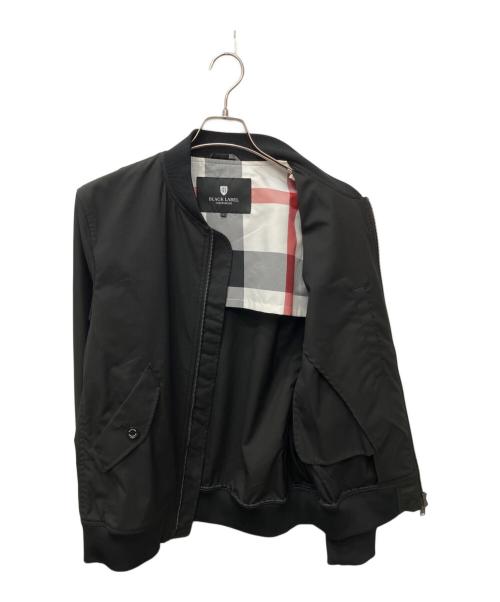 BLACK LABEL CRESTBRIDGE（ブラックレーベル クレストブリッジ）BLACK LABEL CRESTBRIDGE (ブラックレーベル クレストブリッジ) MA-1ジャケット ブラック サイズ:Lの古着・服飾アイテム