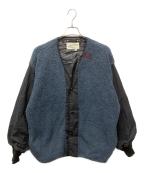 anachronormアナクロノーム）の古着「BOA NO-COLLAR JACKET Ⅱ　(ボアノーカラージャケット)」｜ブラック