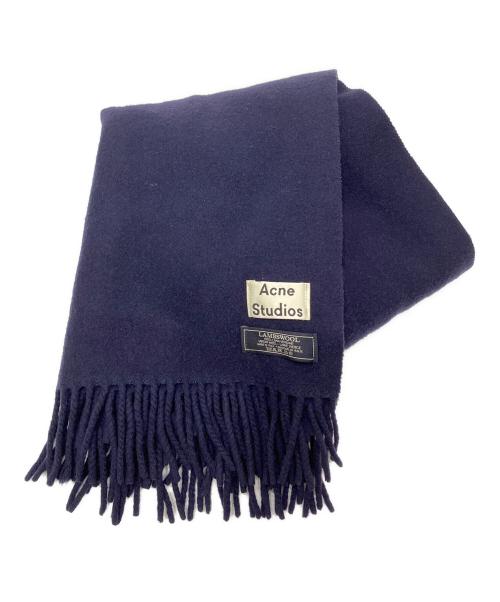 Acne studios（アクネ ストゥディオズ）ACNE STUDIOS (アクネ ストゥディオズ) 大判マフラー ネイビーの古着・服飾アイテム