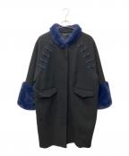 PAMEO POSEパメオポーズ）の古着「Mandarin Cocoon COAT　(マンダリン・コクーン・コート)」｜ブラック