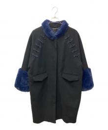 PAMEO POSE（パメオポーズ）の古着「Mandarin Cocoon COAT　(マンダリン・コクーン・コート)」｜ブラック