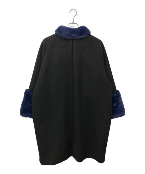 PAMEO POSE（パメオポーズ）PAMEO POSE (パメオポーズ) Mandarin Cocoon COAT　(マンダリン・コクーン・コート) ブラック サイズ:FREEの古着・服飾アイテム