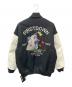 FIRST DOWN (ファーストダウン) カウレザースリーブスタジャン ホワイト×ブラック サイズ:M：13000円