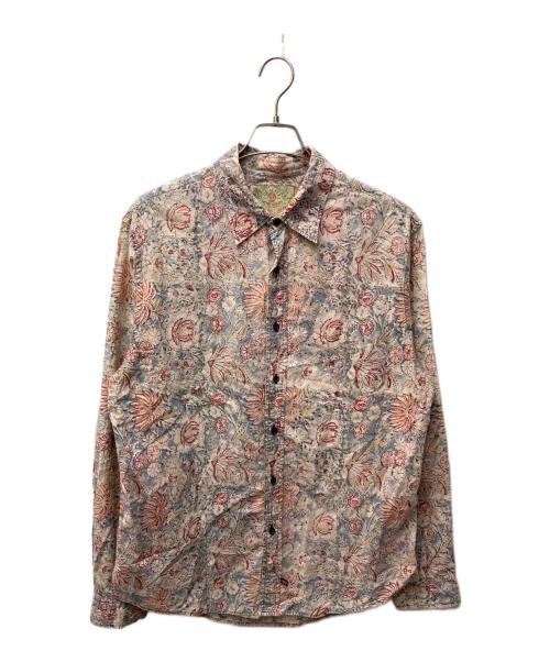 POLO JEANS（ポロジーンズ）POLO JEANS (ポロジーンズ) 総柄シャツ ブルー×ピンク サイズ:採寸参照の古着・服飾アイテム
