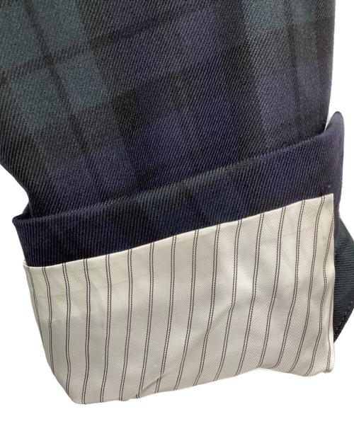 Hilton（ヒルトン）Hilton (ヒルトン) ブラックウォッチ金釦テーラードジャケット（ブレザー） ネイビー×グリーン サイズ:wide-LLの古着・服飾アイテム