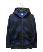 ESTNATIONエストネーション）の古着「ジップパーカー」｜ブルー×ブラック
