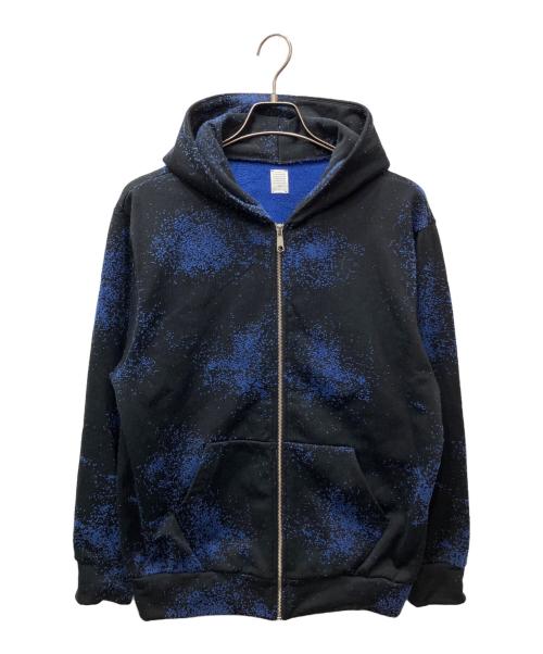 ESTNATION（エストネーション）ESTNATION (エストネーション) ジップパーカー ブルー×ブラック サイズ:Lの古着・服飾アイテム