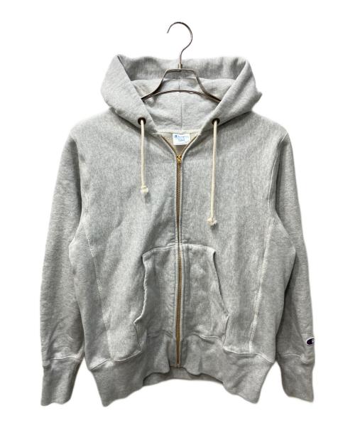 Champion REVERSE WEAVE（チャンピオン リバース ウィーブ）Champion REVERSE WEAVE (チャンピオン リバース ウィーブ) ジップパーカー グレー サイズ:Lの古着・服飾アイテム