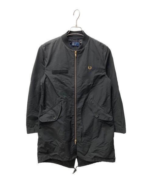 FRED PERRY（フレッドペリー）FRED PERRY (フレッドペリー) Fishtail Bomber Coat　(フイッシュテイルボンバーコート) ブラック サイズ:XSの古着・服飾アイテム